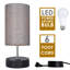 Ensemble de 2 lampes de table 15 "avec base noire 15" avec abat-jour tambour en lin gris et ports de charge USB 15 "David-1715651818-1715651607-1715651817