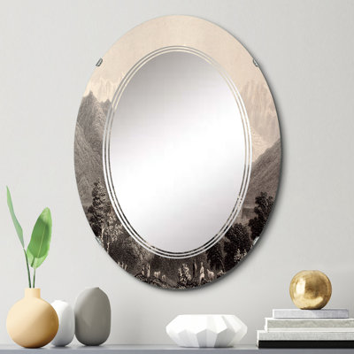 Miroir mural monochrome Mont Blanc
