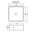 Lavabo vasque de salle de bain 15 x 15 po Ruvati