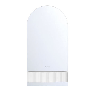 Erabel, Mirror, 24"X48", Onyx White, White Resin, Arch
