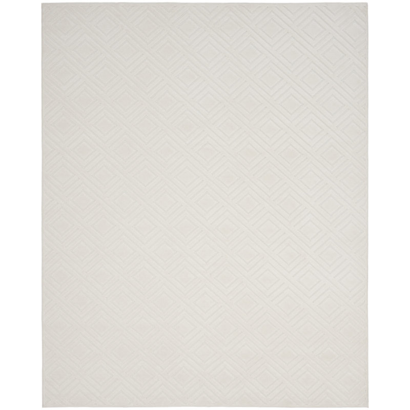 Tapis géométrique ivoire 8 pi x 10 pi