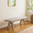 Lewis Sumire Upholstered Bench In Ginger And Natural Linen