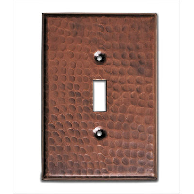 Hand Hammered 1-Gang Toggle Light Switch Standard Wall Plate