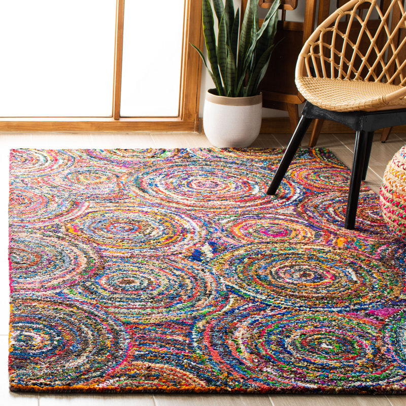 Tapis en coton touffeté à la main Anaheim, Rectangle 5 pi x 8 pi