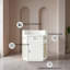 Petit bureau de réception en forme de U pour le bureau et la zone de réception, comptoir d'accueil compact et moderne pour la réception-129605865