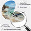 «Beach Photo Ocean Escape V», horloge murale de plage en forme irrégulière, horloge murale asymétrique turquoise-105565295