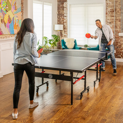 STIGA Advantage Competition-Ready Indoor Table Tennis Table 95% Preassembled Out of the Box with Easy Attach and Remove Net