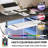 Office L-Shaped Executive Desk With 3-In-1 Charging Station & RGB LED Keyboard Tray & Adjustable File Storage Space