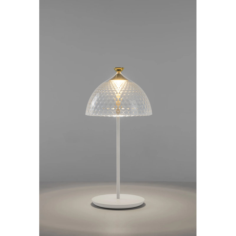 Pumo LED Table Lamp, White, Clear