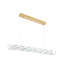 Luminaire suspendu rectangulaire moderne en cristal K9