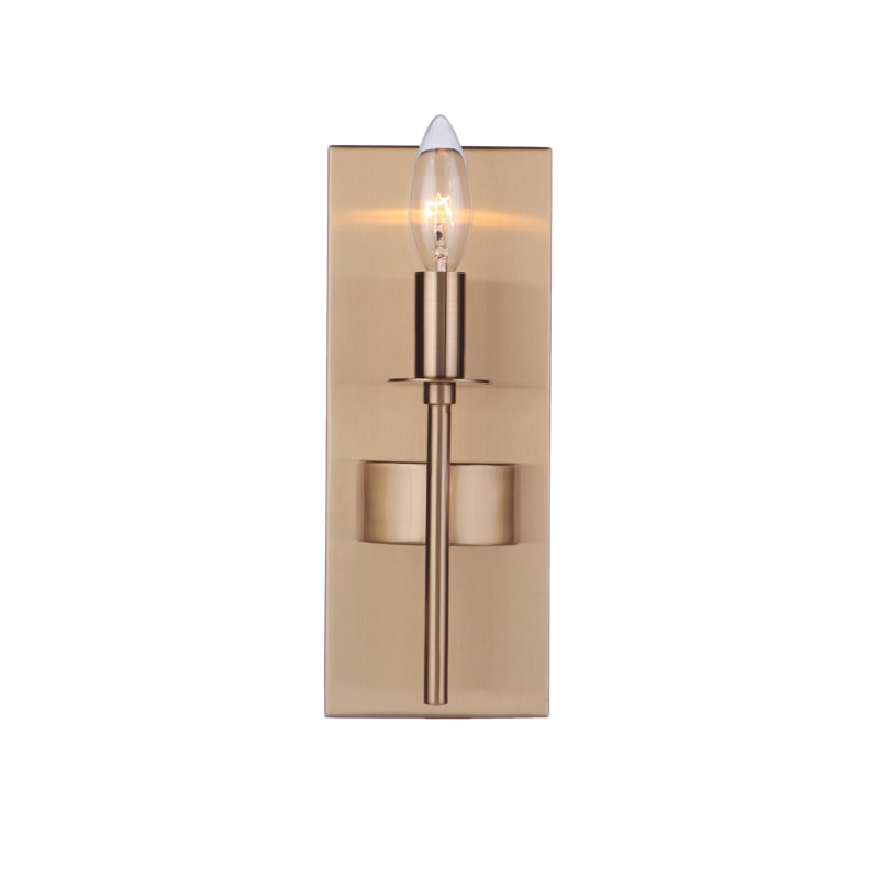 Larrson Satin Brass Direct Wired Electric Wall Sconce