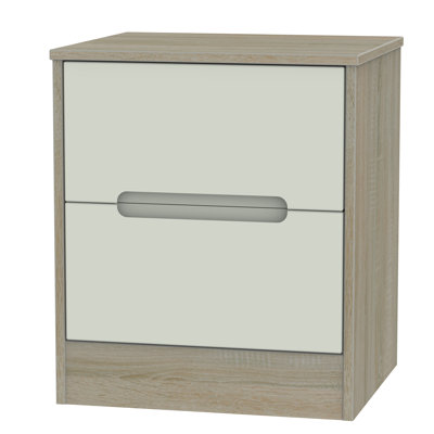 Fully Assembled Vernon 2 Drawer Bedside Table