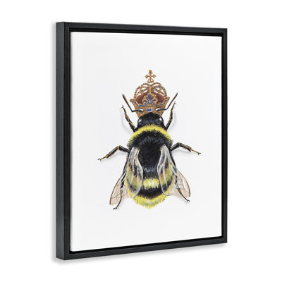 Queen Bee with Crown Canvas Wall Art by Connie Resch
