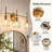 Three-Light Ripple Glass Shade Modern Vanity Lights for Bathroom