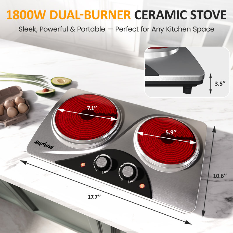Double Burner Portable Ceramic Cooker