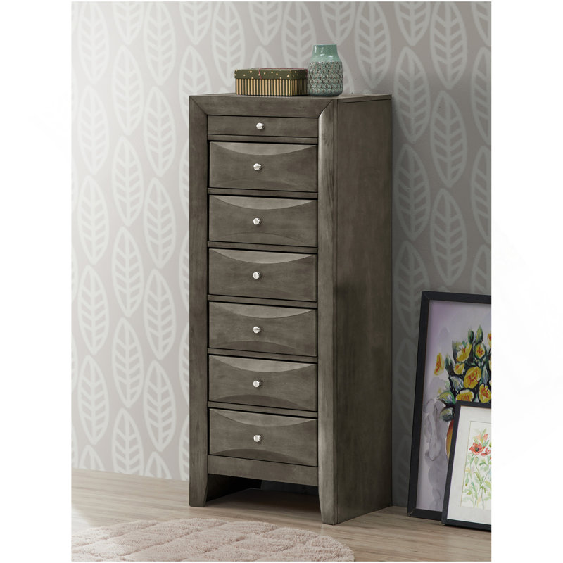 Commode 7 tiroirs pour la lingerie, gris