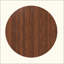 Table de salle à manger ronde en bois aggloméré pour 4 personnes, table de ferme moderne avec base circulaire en bois