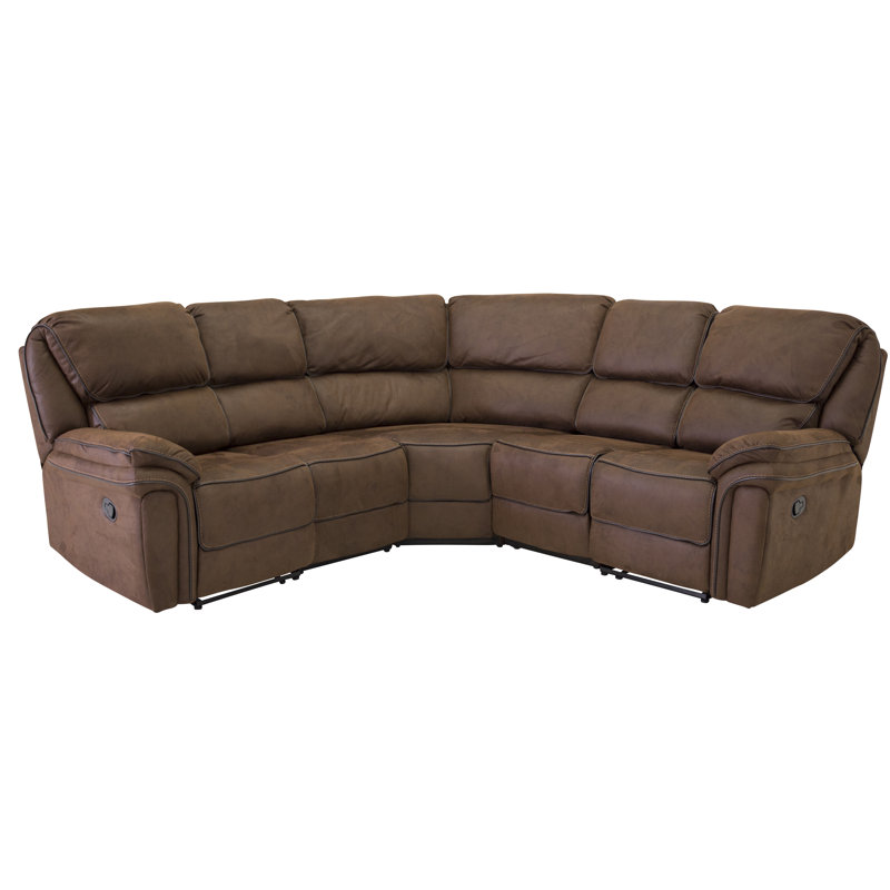 Nellis 5 Seater Reclining Corner Sofa , Mocha