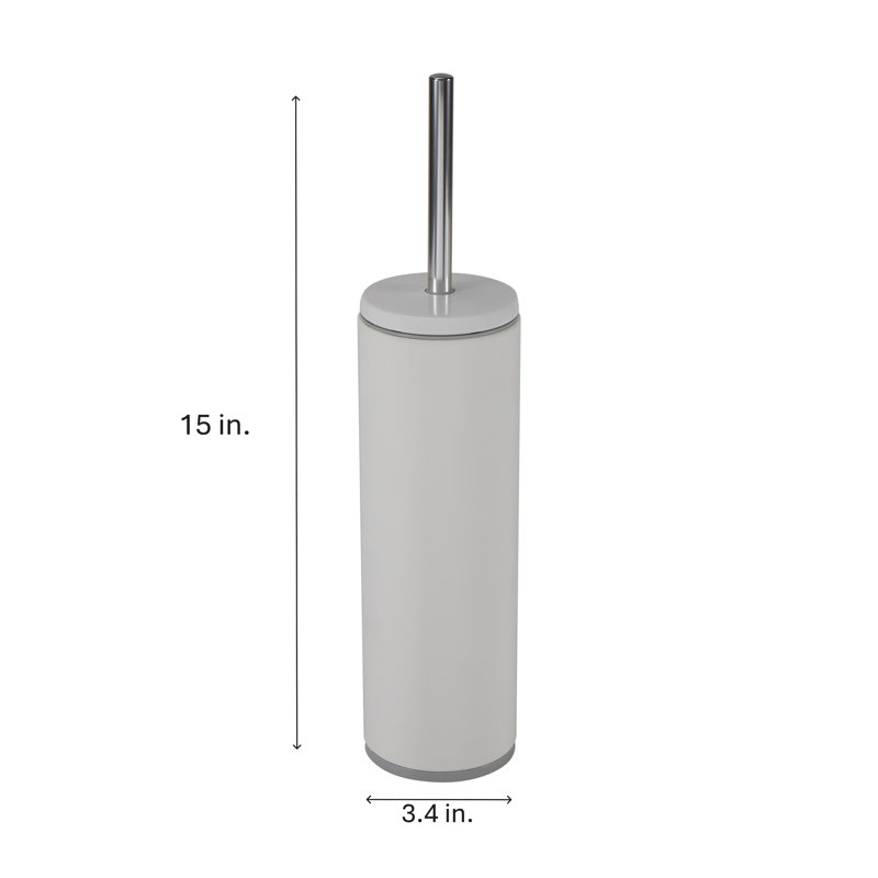 Bath Bliss Metal Toilet Brush And Holder, White