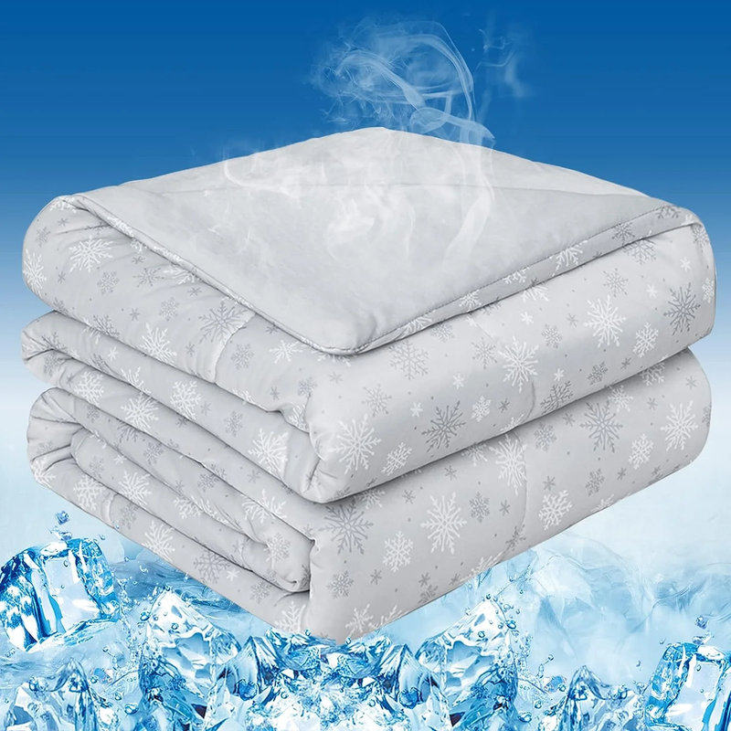 Couverture d'été légère pour les dormeurs chauds et les sueurs nocturnes - Couverture rafraîchissante à double face avec technologie Arc-Chill