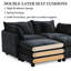 Canapé-lit modulaire en chenille | Canapé modulaire convertible Cloud Style, tissu doux, mobilier de salon moderne-1547786062
