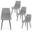Fahie 4 - Person Dining Table Sets With 35'' Round Table & 4 Upholstered Fabric Chairs-98980744