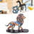 Home Decor Mosaic Lion Sculpture – Multicolor Metal