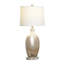 Lampe de table en cristal 30 po avec abat-jour blanc