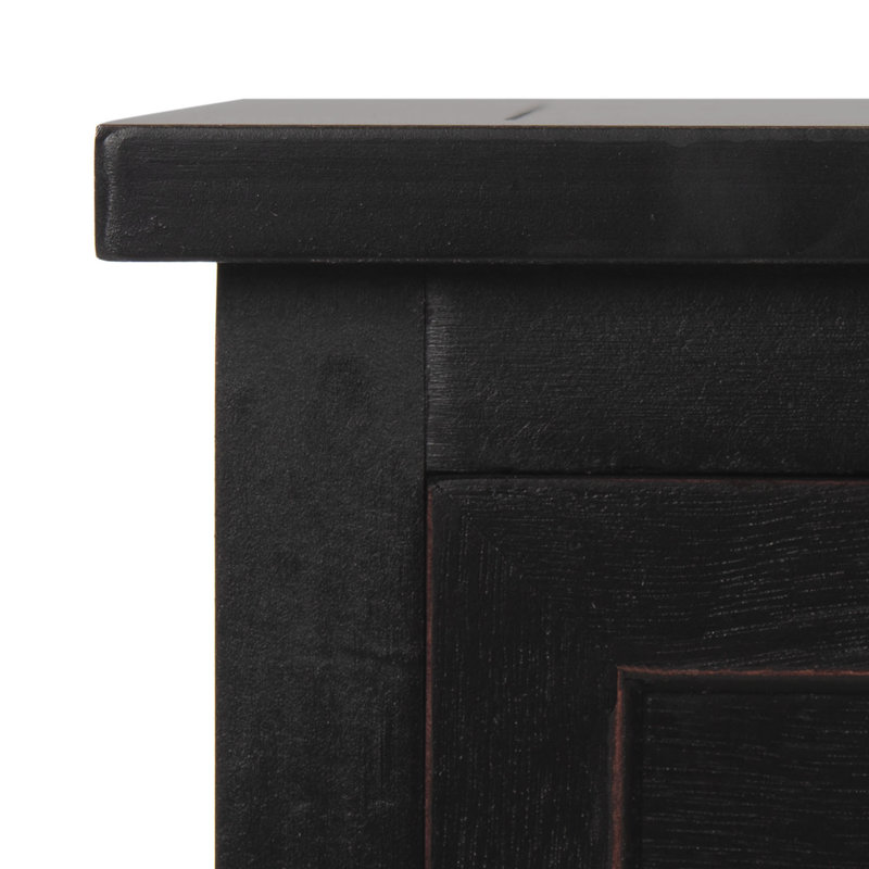 Commode décorative à 2 tiroirs Painswick, Noir patiné