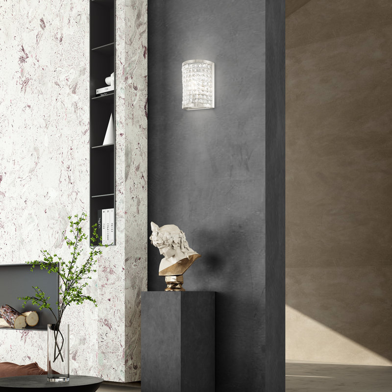 Belisle Flush Mounted Sconce, Brushed Nickel