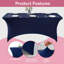 Grande nappe rectangulaire de 6 pi, couvertures en tricot extensibles de 180 g / m², disponible en plusieurs couleurs, convient aux restaurants d'hôtel, aux cuisines, aux bureaux et aux longues décorations de salle de réception. Premium et élégant-705967892-705967886