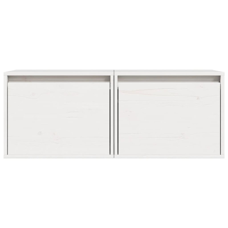 Gesell Pine Solid Wood Floating Shelf, 35cm H x 45cm W x 30cm D, White