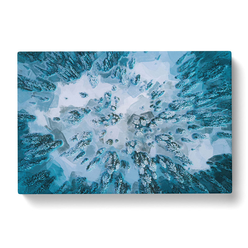 Fresh Snow Upon The Forest In Abstract - Print, Wrapped Canvas, 35cm H x 50cm W x 3cm D