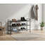 Étagère à chaussures à trois niveaux en maille, conception empilable et combinable, étagère de rangement multifonctionnelle pour le salon et le dortoir.-964290153