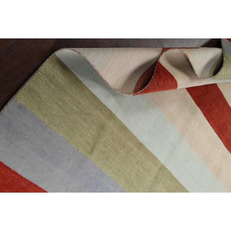 One-of-a-Kind 6'7" X 9'6" New Age Wool Area Rug in