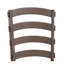 Ensemble de 2 chaises d'appoint en tissu gris, brun rustique et chêne