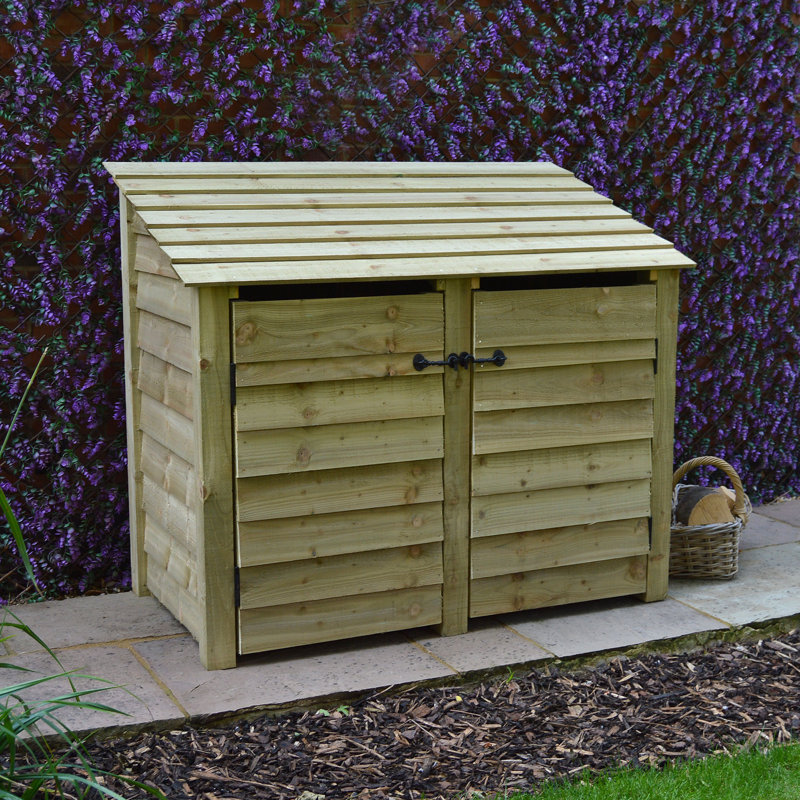 Tangier 150cm W x 80cm D Solid Wood Log Store, Light Green