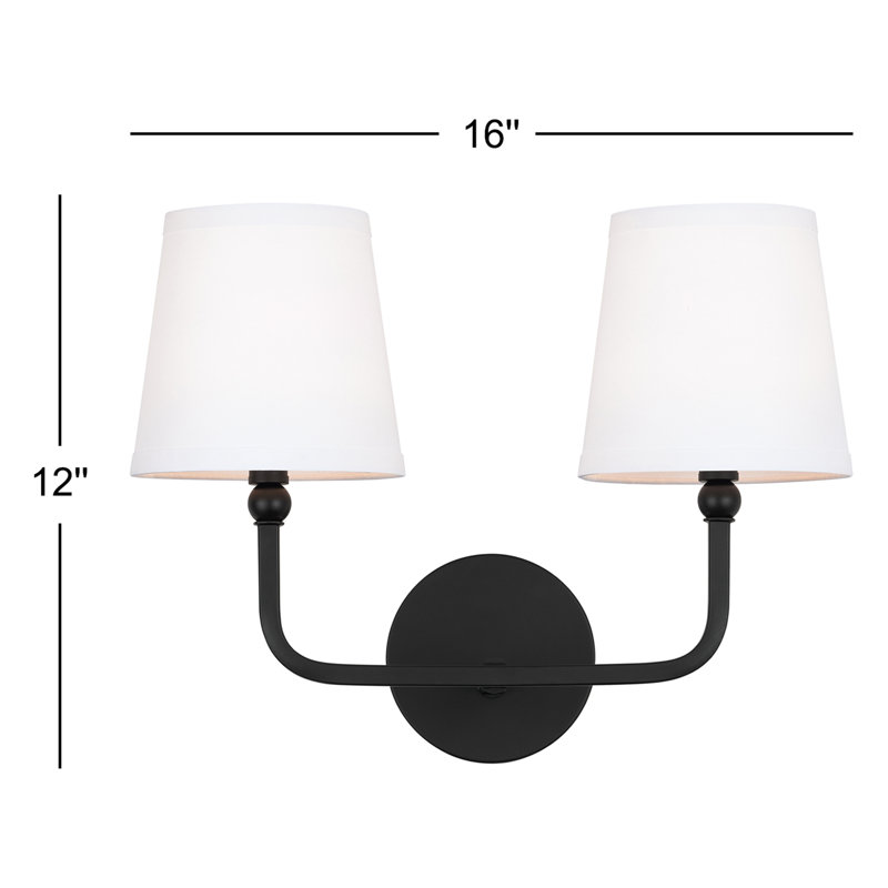 Éclairage pour meuble-lavabo à intensité variable Climsland, Noir mat, 2