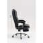 Fauteuil de massage avec chauffeur, repose-pieds, noir