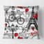 Coussin Paris Eiffel Red Hearts II - Mid-Century-1582308376