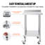 Table de préparation en acier inoxydable de 40 pouces de hauteur avec dosseret, tablettes réglables-155361308