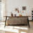 83.86in Modern Counter Height Bar Table ,Pub Table ,Console Table,Metal Frame for Dinner Kitchen and Living Room