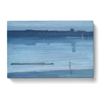 Nocturne Blue And Silver by - Wrapped Canvas Painting