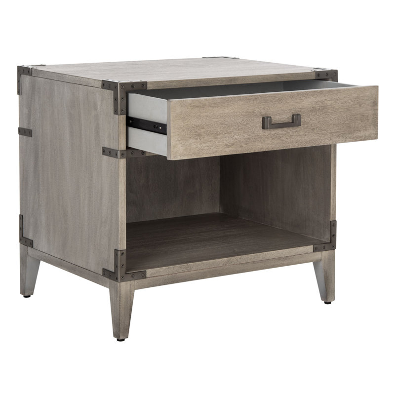 Table de chevet à 1 tiroir, Beige