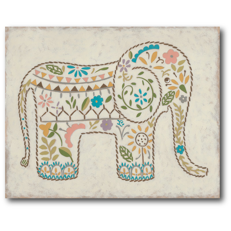 Reproduction d’art sur toile tendue, "Folk Art", H 30 po x l 40 po x 1,5 po