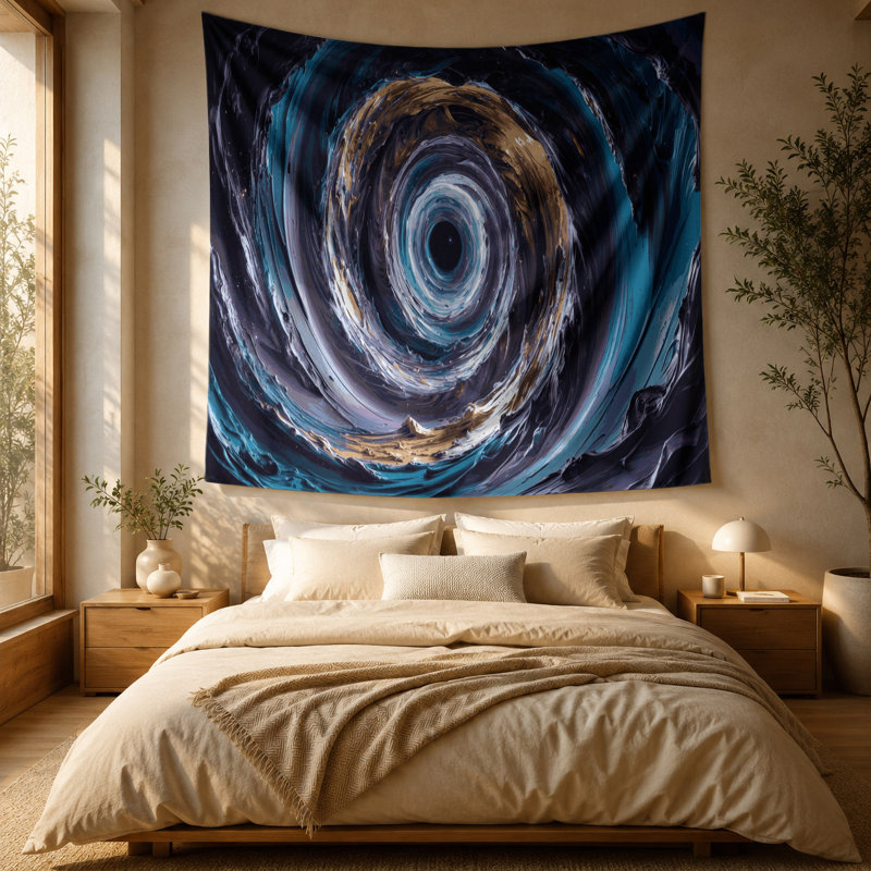 Tapisserie murale Space Wormhole, 88 po x 104 po