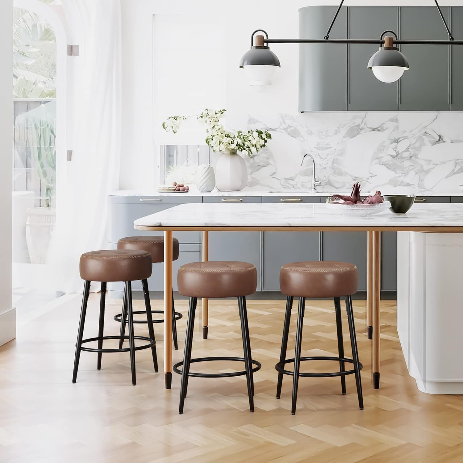 Lue Bona Saddle Bar Stools With Cushion 17 Stories Bar Stools, Lue