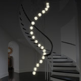20-Light Dimmable Real Crystal Bubble Globe Clusters Chandelier (Bulbs Included)