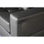 Canapé moderne en tissu PVC noir l 85 po avec lumières DEL, chargeur USB, console de rangement, porte-gobelets, coussins capitonnés Modern Genesis