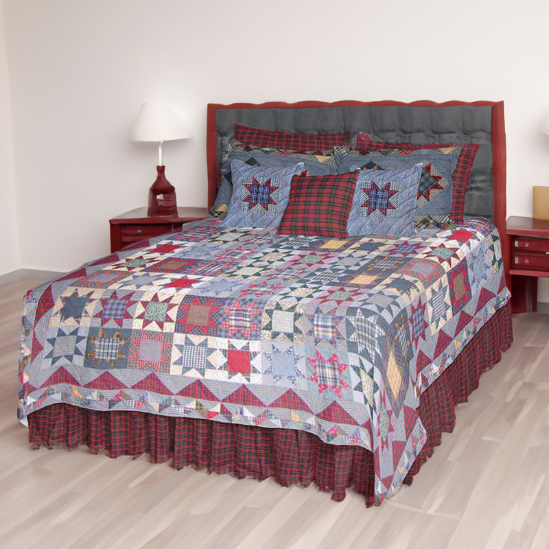 Courtepointe réversible Denim Burst, Double / grand